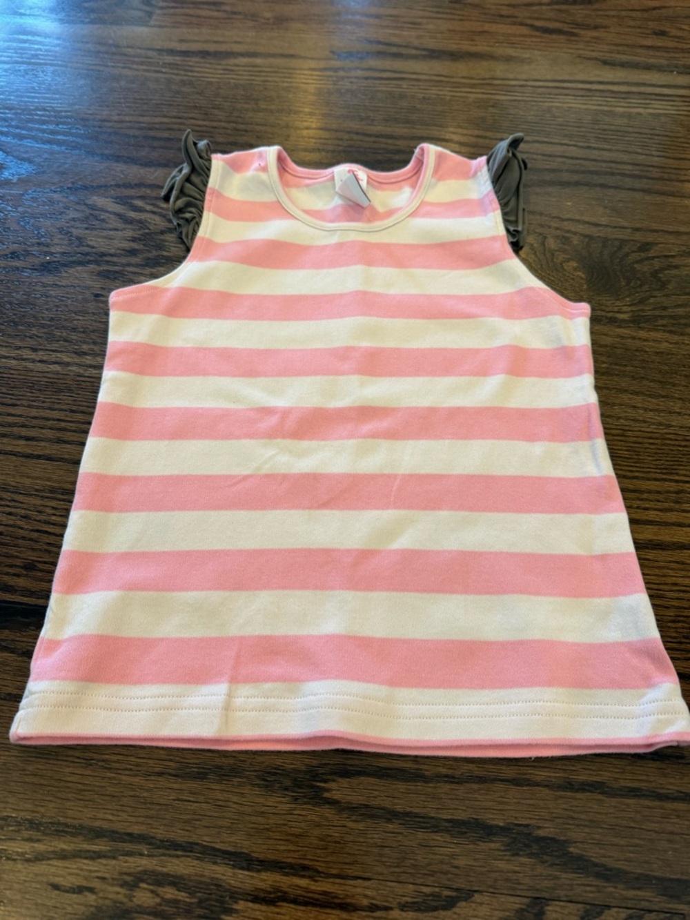 Matilda Jane Serendipity ' Pink & White Striped Ruffle Sleeve Tank Top